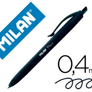Bolígrafo Retráctil Milán P1 Touch Negro
