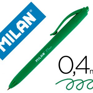 Bolígrafo Retráctil Milán P1 Touch Verde