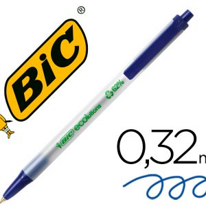 Bolígrafo Retráctil Bic Eco Clicstic Azul