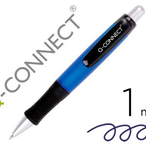 Bolígrafo Retráctil Q-Connect Prémium Azul