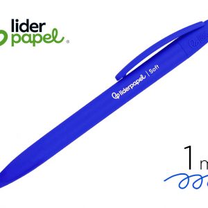 Bolígrafo Retráctil LiderPapel Soft Touch Azul