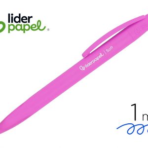 Bolígrafo Retráctil LiderPapel Soft Touch Rosa