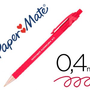 Bolígrafo Paper Mate Retráctil Flex Grip Rojo