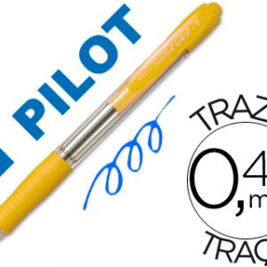 Bolígrafo Pilot Retráctil Super Grip Amarillo