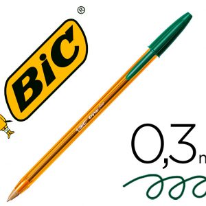 Bolígrafo Bic Cristal Punta Fina Verde