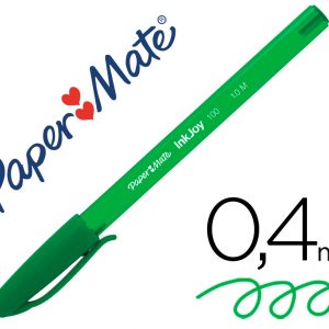 Bolígrafo Paper Mate Inkjoy 100 Verde