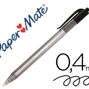 Bolígrafo Paper Mate Retráctil Inkjoy 100 Negro