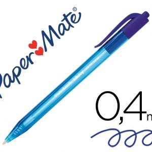 Bolígrafo Paper Mate Retráctil Inkjoy 100 Azul